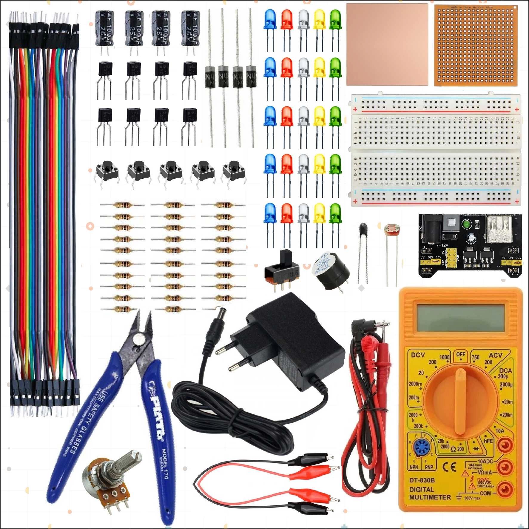 112 Parça TEMEL ELEKTRİK ve ELEKTRONİK Eğitim SETİ